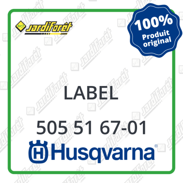 Label Husqvarna - 505 51 67-01