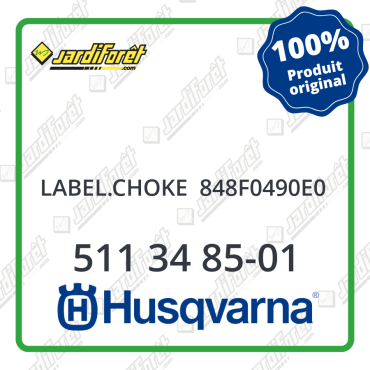 Label.choke  848f0490e0 Husqvarna - 511 34 85-01