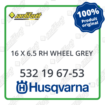 16 x 6.5 rh wheel grey Husqvarna - 532 19 67-53