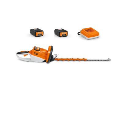 Taille-haies à batterie Stihl HSA 86 avec deux batteries AP100 et un chargeur AL300