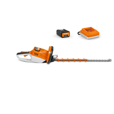 Taille-haies à batterie Stihl HSA 86 avec une batterie AP200 et un chargeur AL300