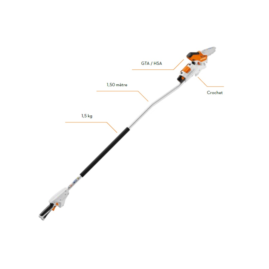 Scie de jardin sans fil sur batterie 10,8 V Stihl GTA 26 (sécateur