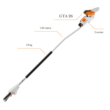 Extension télescopique pour GTA 20 + GTA 26 ou HSA 26 - GA01 820 5000