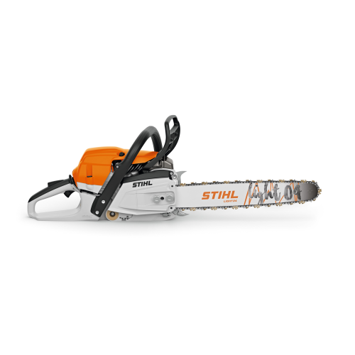 Tronçonneuse thermique STIHL MS 261 C-M équipée d'un guide chaine 325 1.3 de 45cm