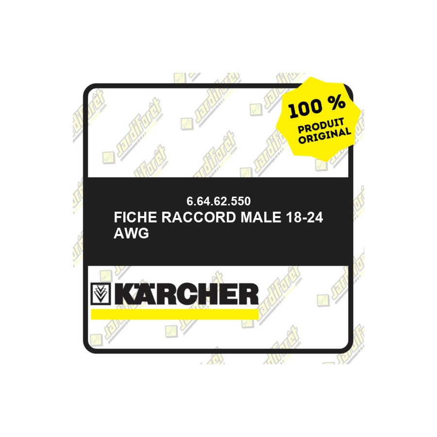 Fiche Raccord Male 18 24 AWG Karcher 66462550 Jardifor t fiche-raccord-male-18-24-awg-karcher-66462550-jardifor-t