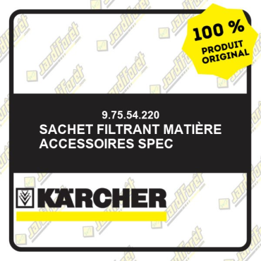 Sachet filtrant matière accessoires spec 97554220 Karcher