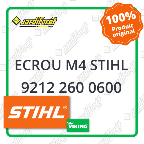 Ecrou m4 stihl STIHL référence 9212 260 0600