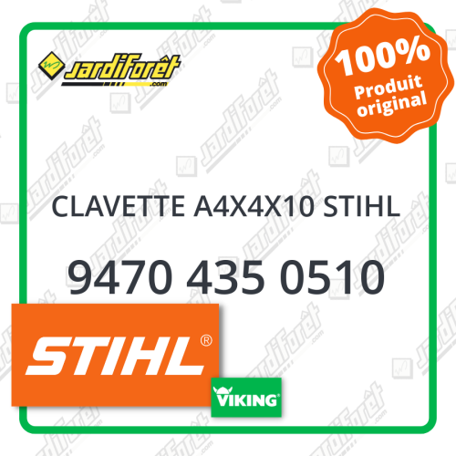 Clavette a4x4x10 stihl STIHL référence 9470 435 0510