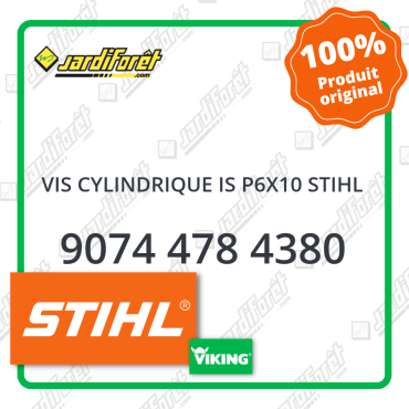 Vis cylindrique is p6x10 stihl STIHL référence 9074 478 4380