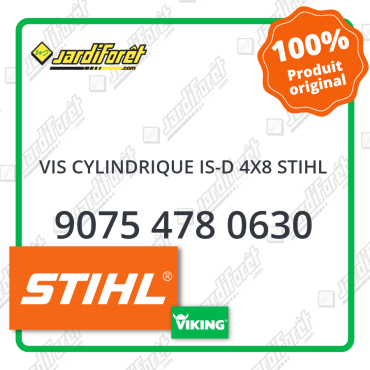 Vis cylindrique is-d 4x8 stihl STIHL référence 9075 478 0630