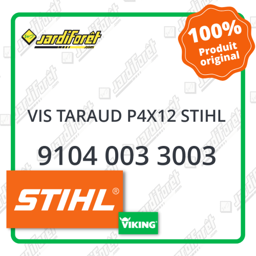 Vis taraud p4x12 stihl STIHL référence 9104 003 3003