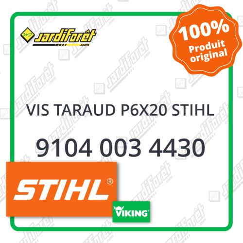 Vis taraud p6x20 stihl STIHL référence 9104 003 4430