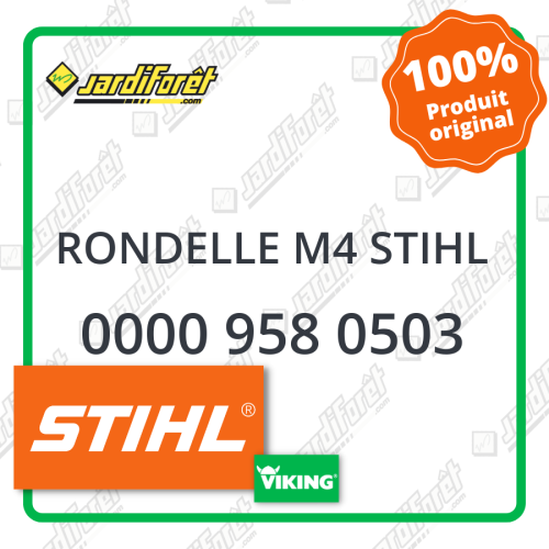 Rondelle m4 stihl STIHL référence 0000 958 0503