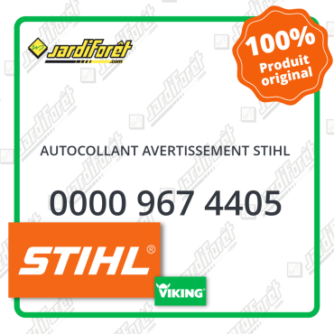 Autocollant avertissement stihl STIHL référence 0000 967 4405