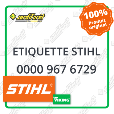 Etiquette stihl STIHL référence 0000 967 6729