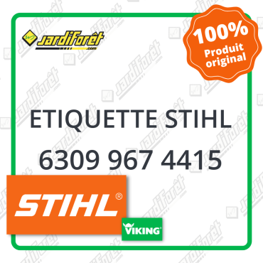 Etiquette stihl STIHL référence 6309 967 4415