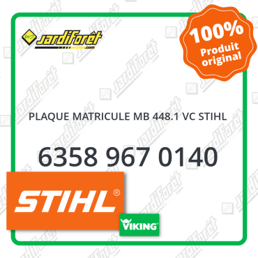 Plaque matricule mb 448.1 vc stihl STIHL référence 6358 967 0140