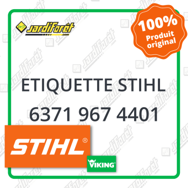 Etiquette stihl STIHL référence 6371 967 4401