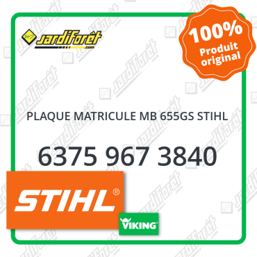 Plaque matricule mb 655gs stihl STIHL référence 6375 967 3840