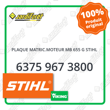Plaque matric.moteur mb 655 g stihl STIHL référence 6375 967 3800
