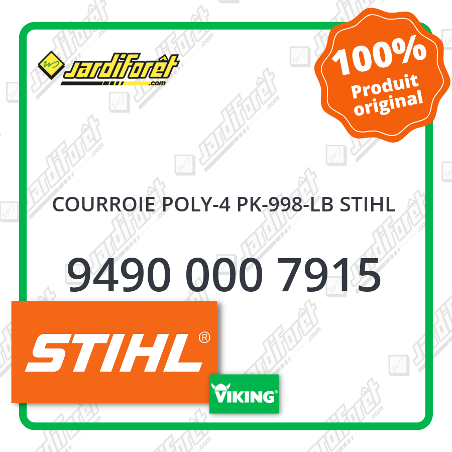 Courroie D'entraînement Pour Tronçonneuse Stihl TS800 - Référence 9490 000 7915, 4 Nervures, 101,6 Cm - 5
