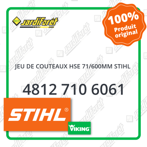 Jeu de couteaux 600mm pour taille-haie STIHL HSE71 (4812 710 6061)