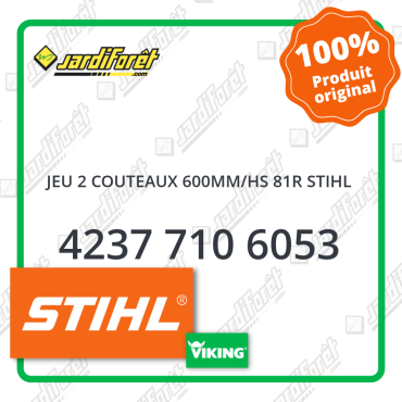 Jeu de 2 couteaux 600mm pour taille-haie STIHL HS81R - HS82R  - HSA94R - HSA130R