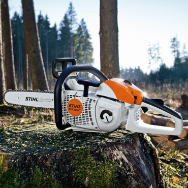 MS201 C-M Tronçonneuse thermique STIHL en forêt