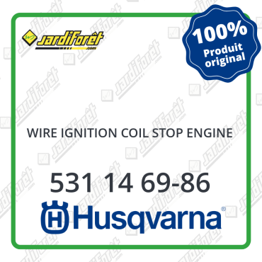 Wire ignition coil stop engine Husqvarna - 531 14 69-86