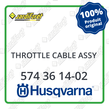 Throttle cable assy Husqvarna - 574 36 14-02
